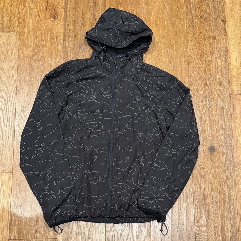 Billabong Black Patterned Windbreaker - image 1